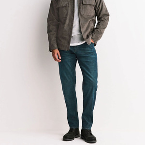 Fabricant OEM – Jean tissé uni pour homme, coupe droite, tissu doux, taille mi-haute, décontracté, pour usage quotidien, haute qualité - Product Image 5