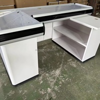 Style commun personnalisé en acier plastique supermarché conception épicerie comptoir de caisse au détail comptoir de Table de caisse Durable