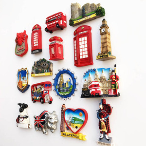 Vente en gros d'aimants décoratifs en résine peinte, souvenirs touristiques britanniques, aimants pour réfrigérateur - Product Image 4