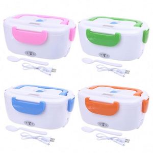 Portable Plastic Electric Heating Lunch Box Self Heating Leakproof Bento Food Warmer (1.2L) Indoor Office Kitchen Use - Product Image 3