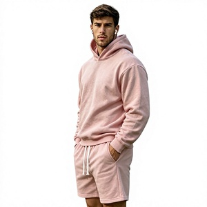 Ensemble sweat à capuche et short en chenille personnalisé haut de gamme, ensemble sweat à capuche et short personnalisé, ensemble survêtement personnalisé en tissu épais - Product Image 2