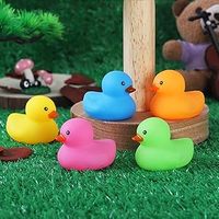 50 mini canards en caoutchouc multicolores en vrac pour le bain, cadeaux de fête prénatale, anniversaire, fêtes en classe, été, plage, piscine
