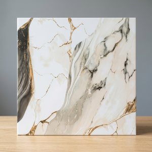 Azulejos de Cerámica Brillantes con Aspecto de Granito Gris de 40x40cm, Antideslizantes, para Pisos Interiores de Porcelana - Product Image 5