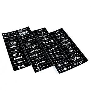 GP stile indiano Semi-permanente applicazione del viso del tatuaggio stencil <span class=keywords><strong>Flora</strong></span> <span class=keywords><strong>Fauna</strong></span> modello per adulti uomini e donne - Product Image 5
