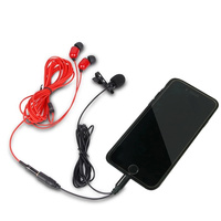 Micrófono Lavalier 2 en 1 con Conector de 3.5mm para Teléfono, Micrófono de Solapa con Monitoreo de Auriculares para Vlogs de YouTube y Grabación de Video