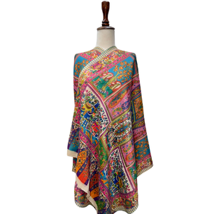 Digital Print <b>Scarves</b> and Stoles Lightweight Soft Polyester Viscose Fashion <b>Wraps</b> Custom OEM ODM Wholesale Factory Supply - Product Image 1