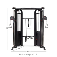 Máquina Multigimnasio de Doble Polea con Sistema de Cables Cruzados, Equipo Avanzado de Alta Resistencia para Entrenamiento de Fuerza de Pecho y Espalda