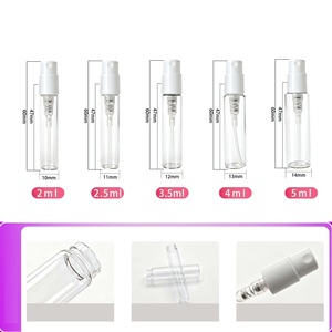Mini Sample <b>Bottle</b> 2ml 3ml 5ml 10ml Perfume Floral Water Refillable Cylindrical Glass Pump <b>Sprayer</b> - Product Image 6