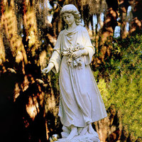 Taidian — pierre en granit blanc, amulette en pierre brute sculptée d'ange, commémoratifs de marbre