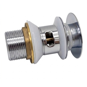 Bouchon de vidange G1-1/4" en acier inoxydable pour lavabo de salle de bain, <span class=keywords><strong>baignoire</strong></span>, avec système pop-up, fente pour vidange, clic-clac, avec trop-plein - Product Image 3