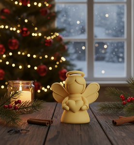Decoración Colgante de Corazón 3D Hecha a Mano con Diseño de Ángel Minimalista, Cera de Soya Ecológica, para Acción de Gracias y Pascua - Product Image 3