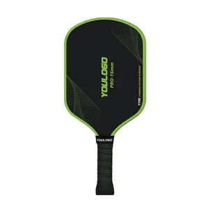 Competition Pro Carbon Fiber Pickleball Paddle Racket 16mm Dome Topspin Controlling With Rough Surface-for Topspin Players