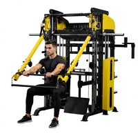 Station de fitness multifonctionnelle : Rack de squat, machine à câbles croisés et Smith Machine