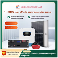 Système complet de production d'énergie solaire photovoltaïque en silicium monocristallin personnalisé 220V avec onduleur de stockage d'énergie hors réseau