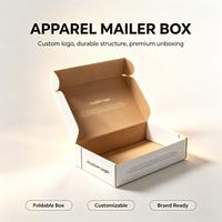 Boîte d'expédition recyclée personnalisée en kraft imprimée, boîte d'expédition en carton coloré pour vêtements