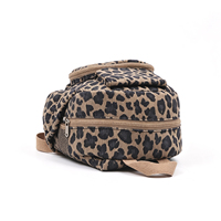 Sac à dos en velours côtelé doux avec logo imprimé personnalisé et compartiments de rangement séparés, sac à dos personnalisé pour femmes, activités quotidiennes décontractées