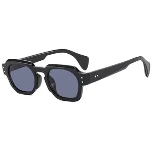 JUNLONG kacamata grosir mode 2024 Retro Vintage persegi persegi kacamata surya berwarna