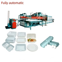 Automatische PS-schuim voedselcontainer vacuümvormapparaat voor wegwerp lunchboxen en wegwerp schuimtrays.