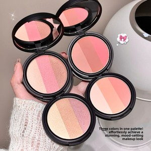 Paleta de Rubor Tricolor Sachino Lines Garden, Contorno Mate, Sombra de Ojos, Silueta Terrosa, Coral N1003, Cosméticos Zhejiang 20230010 - Product Image 4