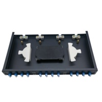 Kualitas tinggi 12 port 19 "casing ujung kabel serat optik 12/24-core rangka distribusi ODF jenis laci panel patch optik