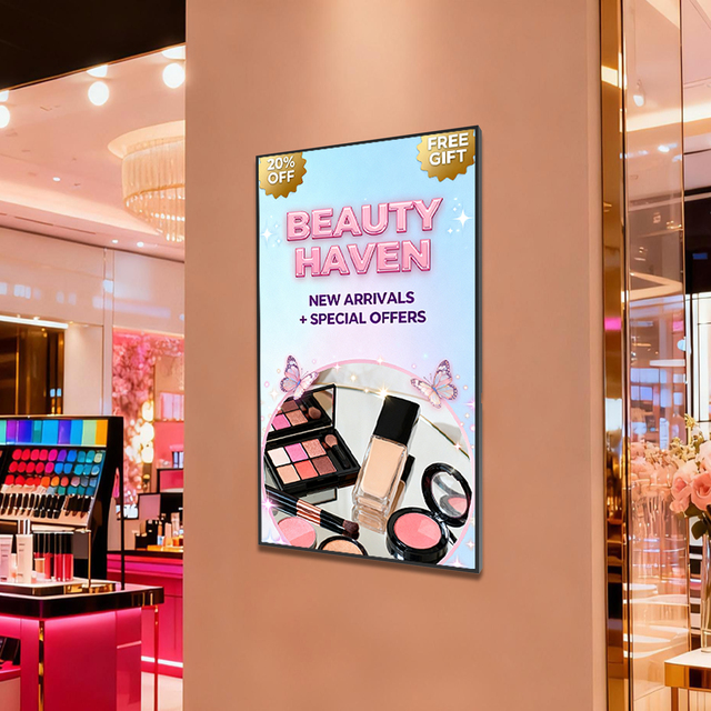 Wall Mounted Indoor 32 Inch LCD Ultra-thin Advertising Digital Signage Display Screen for Elevator Restaurant Use Video Player