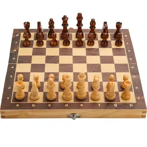 WANHUA magnético xadrez presente torneio tamanho magnético madeira madeira magnético viking xadrez bordo