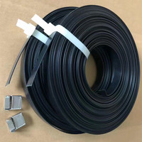 Bobine en acier inoxydable noir recouvert de plastique Niko NKA-8 8 mm pour câblage électrique