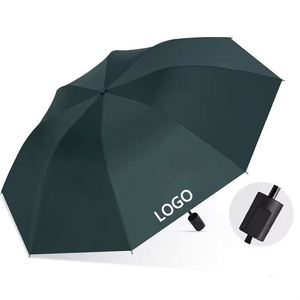 Parapluie manuel portable pliable en 3 sections, anti-UV, 8 baleines, pour la pluie et le soleil, idéal pour les cadeaux d'affaires - Product Image 2