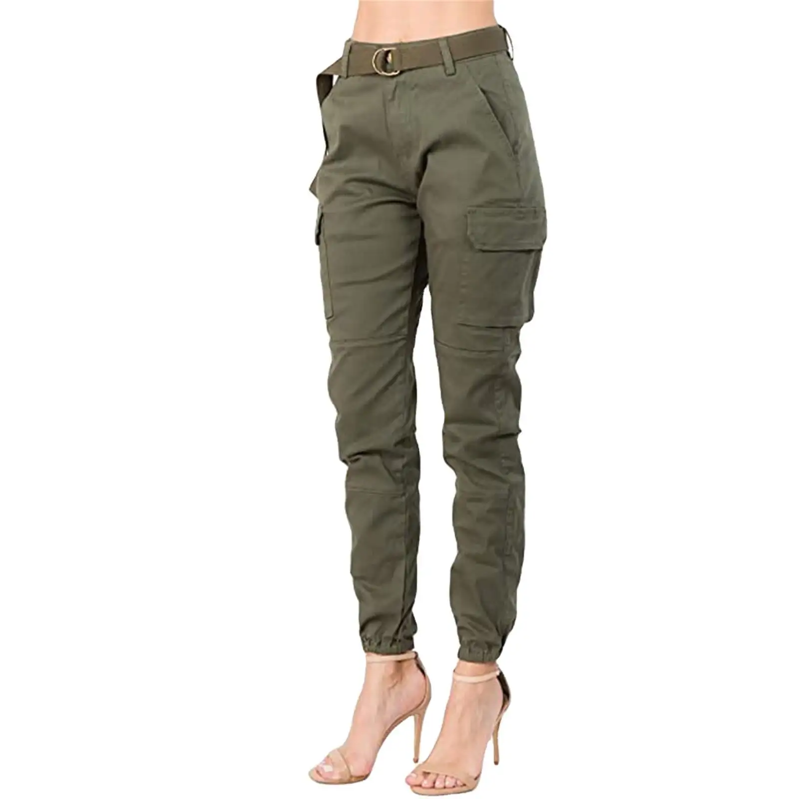 Amazon Trendy Women's Pants & Trousers Casual Army Green Women's Pants Cool Girl Wear Joggers Cargo Pants Women