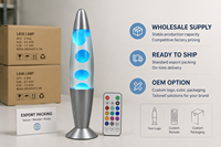 Lampe à lave LED en aluminium de 14 pouces avec télécommande pour la décoration intérieure et l'éclairage d'ambiance (vente en gros)