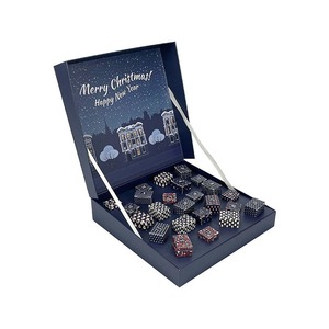 Christmas Chocolate Gift <b>Box</b> Luxury Rigid Paper <b>Box</b> With Divider Tray For Candy <b>Cookie</b> Holiday Xmas Gift Packaging Custom Logo P - Product Image 4