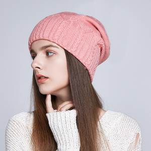Chapeaux en tricot pour femmes, couvre-chef personnalisé avec <span class=keywords><strong>pompon</strong></span> en fourrure, chaud, Double couche, vente en gros, nouvelle collection d'hiver - Product Image 4