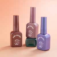 Flacon de vernis à ongles en gel de 10 ml, finition nacrée, flacon en verre avec bouchon et pinceau, flacon vide personnalisable avec logo