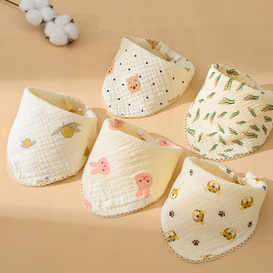 Babero Triangular para Bebé Jianmu Qingyue, 100% Algodón, Diseño de Animales y Puntos, Accesorio de Alimentación para Bebés de 0 a 1 Año - Product Image 2