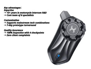 Auriculares para Casco de Motocicleta SX30Pro Mesh 3.0, Intercomunicador Full-Duplex para 2 a 50 Motociclistas, Reducción de Ruido, Audio HIFI, Batería de 50h, IP67 - Product Image 1