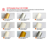 Film d'impression UV DTF Impression numérique 0,35 0,5 1,0 1,8 mm Transparent 3D Épais TPU PU HD Or Argent Imprimable Vinyle souple Thermique