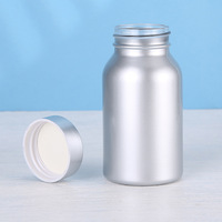 Bouteilles de capsules en verre de qualité alimentaire avec dessus en argent pour produits de santé pour la distribution de comprimés de poudre de médicaments bonbons aliments