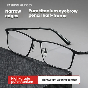 Montura de Gafas Ópticas de Titanio Puro de Alta Calidad, Ultraligeras, con Protección Anti-Luz Azul, para Hombre, Diseño Cuadrado para Lectura - Product Image 3