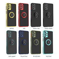 Hybride PC TPU Mat Translucide Étui Rigide Anneau Magnétique Couverture Arrière Pour Samsung Galaxy A33 5G Cas A31 A32 A5 S20 S21 S22 Plus
