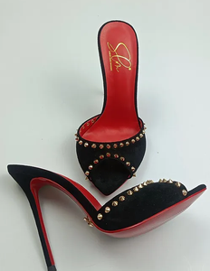 Sandali con Tacco Eleganti <span class=keywords><strong>Scarpe</strong></span> con Punta Aperta Bellissimi Strass di Lusso Designer Tacchi Alti Sensuali in Camoscio per Zapatos De Mujer - Product Image 3