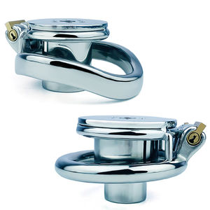 FRRK <span class=keywords><strong>Cage</strong></span> <span class=keywords><strong>de</strong></span> <span class=keywords><strong>chasteté</strong></span> à cylindre branché inversé pour homme <span class=keywords><strong>Couple</strong></span> dispositif <span class=keywords><strong>de</strong></span> verrouillage <span class=keywords><strong>de</strong></span> bite en acier inoxydable Anneaux <span class=keywords><strong>de</strong></span> pénis Adultes Sex Toys Shop - Product Image 3