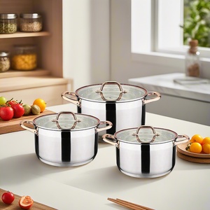 Cooking <b>Pots</b> <b>Sets</b> <b>Pots</b> and Pans Nonstick Kitchenware Stainless Steel Stock <b>Pot</b> Cookware <b>Set</b> Instant Traders - Product Image 5