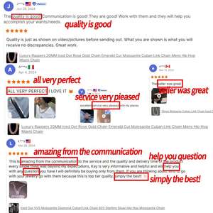 Chaîne cubaine hip-hop en argent 925, 22 mm, bijoux en moissanite VVS, collier, livraison gratuite pour les fêtes - Product Image 6