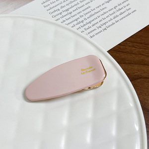 Qianjin nueva llegada logo personalizado estilo coreano de alta calidad Simple delicado horquillas para uso diario Logotipo de acetato pinzas para el cabello personalizadas - Product Image 4