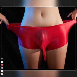 Sous-vêtements sexy pour hommes, haute élasticité, ultra-fin, doux, lisse, en soie, perspective avec poche pour le pénis, boxer pour jeune garçon, 3032 - Product Image 3