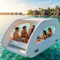 Bateau gonflable pliable de 4,5 m avec moteur électrique |   Maison flottante haut de gamme pour plateforme de yacht