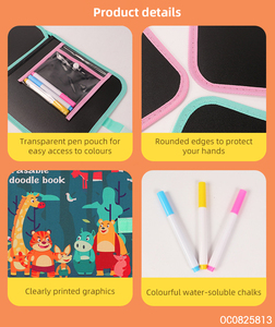 Montessori apprendimento precoce giocattolo educativo riutilizzabile per bambini disegno e colorazione cancellabile libro doodle - Product Image 6