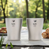 10ml titane Mini vin boire tasse tireurs petite fantaisie Tequila whisky verres à liqueur verres Ti9304