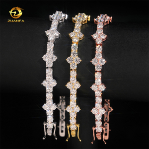 Bracelet Chaîne Tennis Moissanite Mini Croix 3mm 4mm Bijoux Hip Hop Argent 925 Iced Out Collier Chaîne Tennis pour Hommes et Femmes - Product Image 5