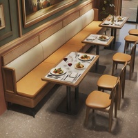 Ensembles de chaises pour restaurants - Design moderne, structure en bois massif, revêtement en cuir souple pour café et restaurant